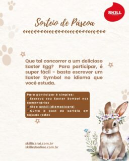 Participe da nossa Ação de Páscoa e concorra a um delicioso Easter Egg! 🐰🐰🐰